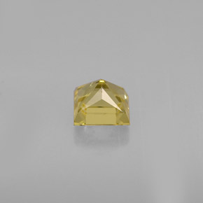 Berillo naturale giallo da 0,52 ct, quadrato, VVS