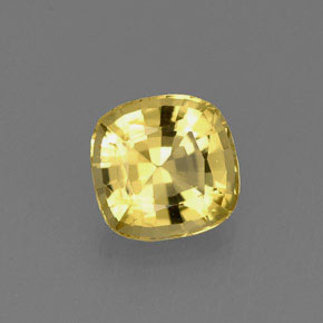 Berillo naturale giallo da 0,74 ct, taglio a cuscino, VVS-VS