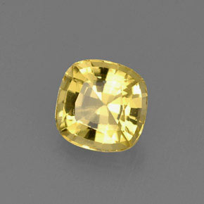 Berillo naturale giallo da 0,74 ct, taglio a cuscino, VVS-VS