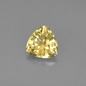 Berillo Giallo oro naturale da 0.44 ct, Taglio trillion, VVS