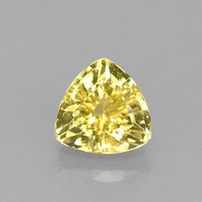 Berillo Giallo oro naturale da 0.76 ct, Taglio trillion, VVS-VS