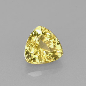 Berillo Giallo oro naturale da 0.76 ct, Taglio trillion, VVS-VS