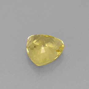 Berillo Giallo oro naturale da 0.76 ct, Taglio trillion, VVS-VS