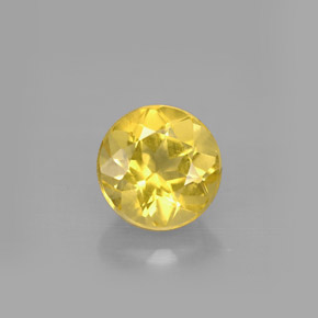Berillo giallo oro naturale da 1,24 ct, taglio rotondo, VS