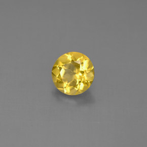 Berillo naturale giallo da 0,79 ct, taglio rotondo, VS