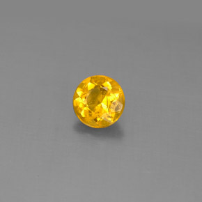 Berillo naturale giallo da 0,58 ct, taglio rotondo, VS