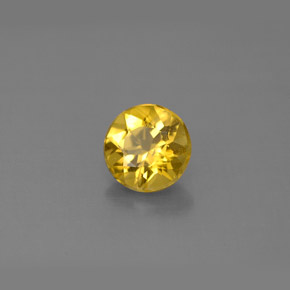 Berillo naturale giallo da 0,59 ct, taglio rotondo, VS