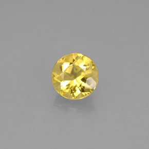 Berillo Giallo oro naturale da 0.80 ct, Taglio rotondo, VS