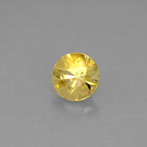 Berillo naturale giallo da 0,73 ct, taglio rotondo, VS