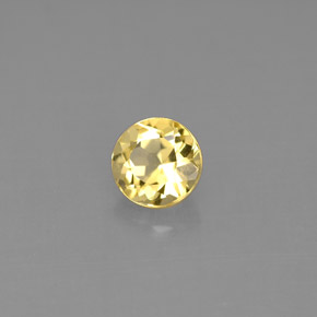 Berillo naturale giallo da 0,60 ct, taglio rotondo, VS