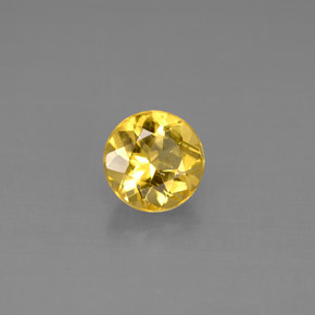 Berillo naturale giallo da 0,98 ct, taglio rotondo, VS