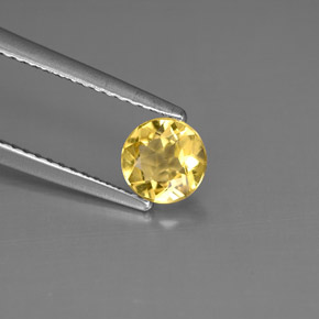 Berillo Giallo oro naturale da 0.52 ct, Taglio rotondo, VS