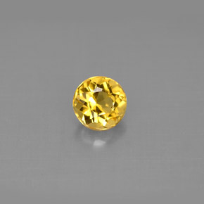 Berillo Giallo oro naturale da 0.66 ct, Taglio rotondo, VS