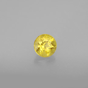 Berillo Giallo oro naturale da 0.54 ct, Taglio rotondo, VS