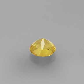 Berillo naturale giallo da 0,82 ct, taglio rotondo, VS