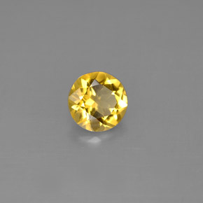 Berillo Giallo oro naturale da 0,71 ct, Taglio rotondo, VS