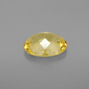 Berillo naturale giallo da 1,51 ct, taglio ovale, VVS-VS