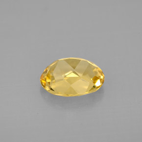Berillo naturale giallo da 1,70 ct, taglio ovale, VVS
