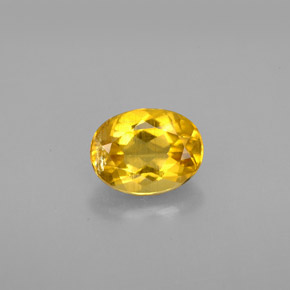Berillo naturale giallo da 1,21 ct, taglio ovale, VS
