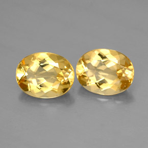 Gemme di Berillo Giallo oro naturale da  ct, Taglio ovale, VVS-VS