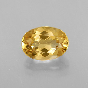 Berillo naturale giallo da 0,79 ct, taglio ovale, VVS