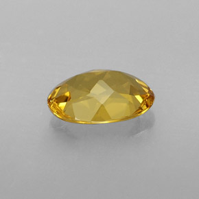 Berillo naturale giallo da 0,96 ct, taglio ovale, IF