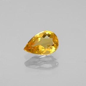 Berillo naturale giallo da 0,60 ct, taglio a pera, VS-SI