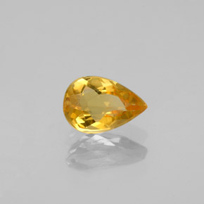 Berillo naturale giallo da 0,60 ct, taglio a pera, VS-SI