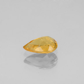 Berillo naturale giallo da 0,60 ct, taglio a pera, VS-SI