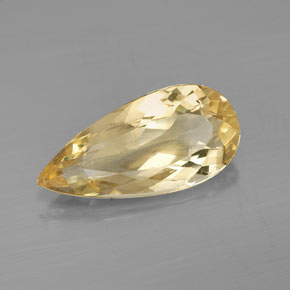 Berillo Giallo oro naturale da 4.05 ct, Forma a pera, VS-SI