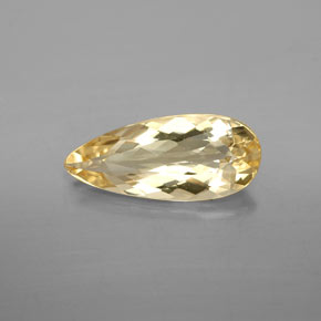 Berillo naturale giallo da 3,10 ct, taglio a pera, VVS-VS
