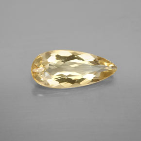 Berillo naturale giallo da 3,10 ct, taglio a pera, VVS-VS