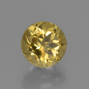 Berillo naturale oro da 2,03 ct, taglio rotondo, VS