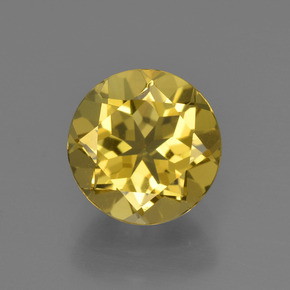 Berillo naturale oro da 1,88 ct, taglio rotondo, VVS