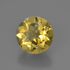 Berillo naturale oro da 1,88 ct, taglio rotondo, VVS