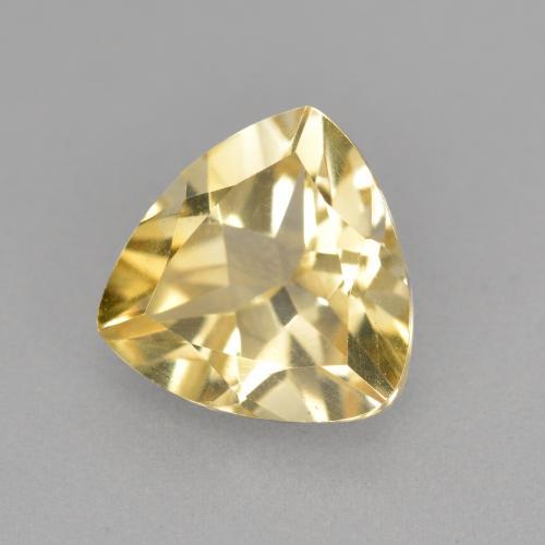 Berillo Dorato naturale da 1.56 ct, Taglio trillion, VVS-VS