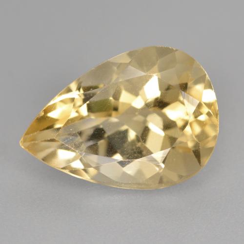 Berillo Dorato naturale da 5.14 ct, Forma a pera, VS
