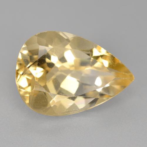 Berillo Dorato naturale da 5.14 ct, Forma a pera, VS