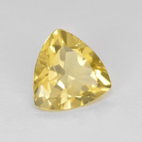 Berillo Oro brillante naturale da 2.07 ct, Taglio trillion, VVS