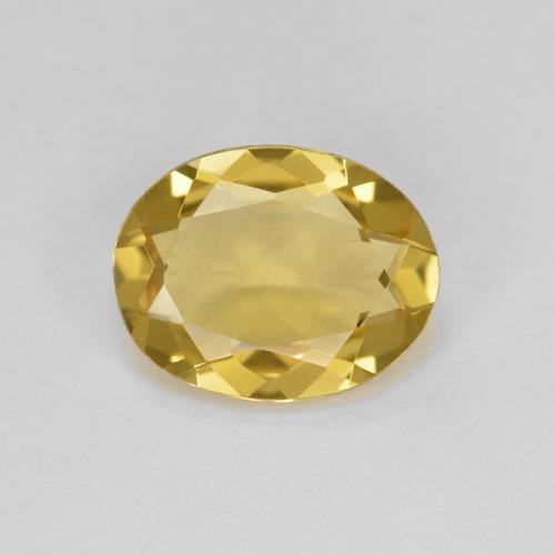 Berillo naturale giallo da 2,00 ct, taglio ovale, VVS-VS