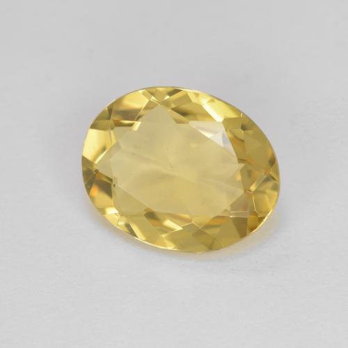 Berillo naturale giallo da 2,00 ct, taglio ovale, VVS-VS