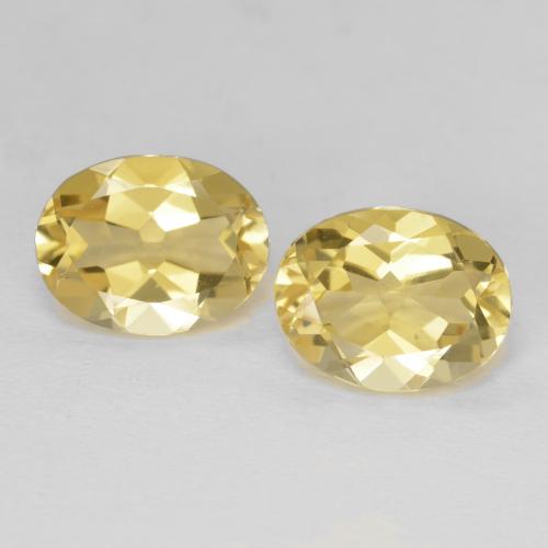 Gemme di Berillo Giallo chiaro naturale da 3.72 ct, Taglio ovale, VS