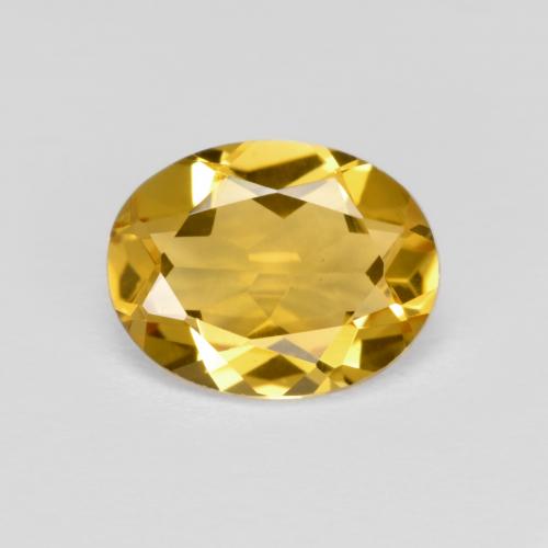 Berillo Giallo miele naturale da 1.68 ct, Taglio ovale, VVS