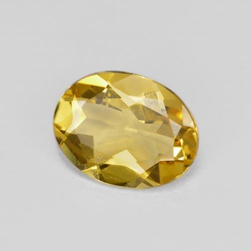 Berillo Giallo intenso naturale da 1.48 ct, Taglio ovale, VS