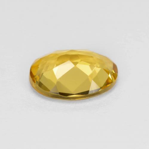 Berillo Giallo intenso naturale da 1.57 ct, Taglio ovale, VS