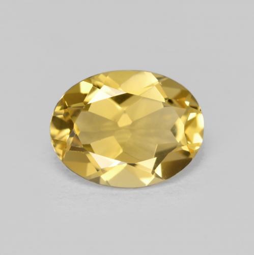 Berillo giallo oro naturale da 1,57 ct, taglio ovale, VVS-VS