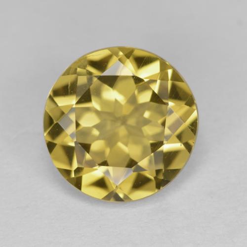 Berillo Giallo d'autunno naturale da 2.85 ct, Taglio rotondo, VS
