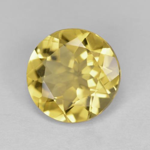 Berillo Giallo d'autunno naturale da 2.85 ct, Taglio rotondo, VS