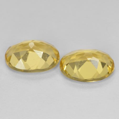 Berillo naturale giallo da 3,35 ct, taglio ovale, VVS-VS
