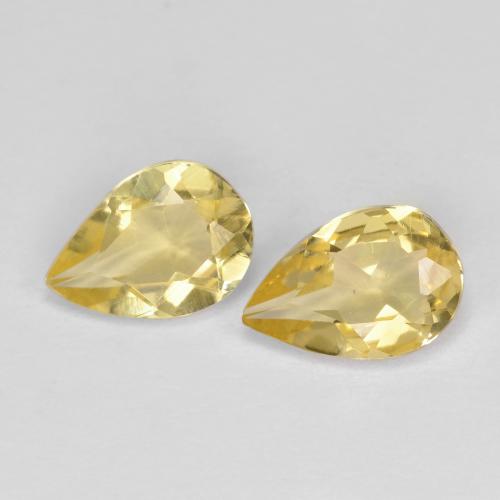 Gemme di Berillo Giallo medio naturale da 0.90 ct, Forma a pera, VS